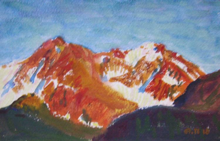 Leuchtende Berge