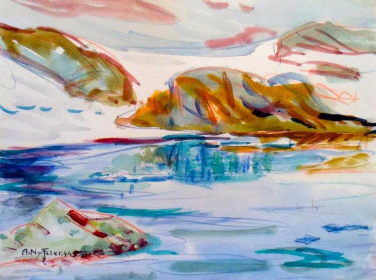 Wasser und Eis auf dem Lötschenpass