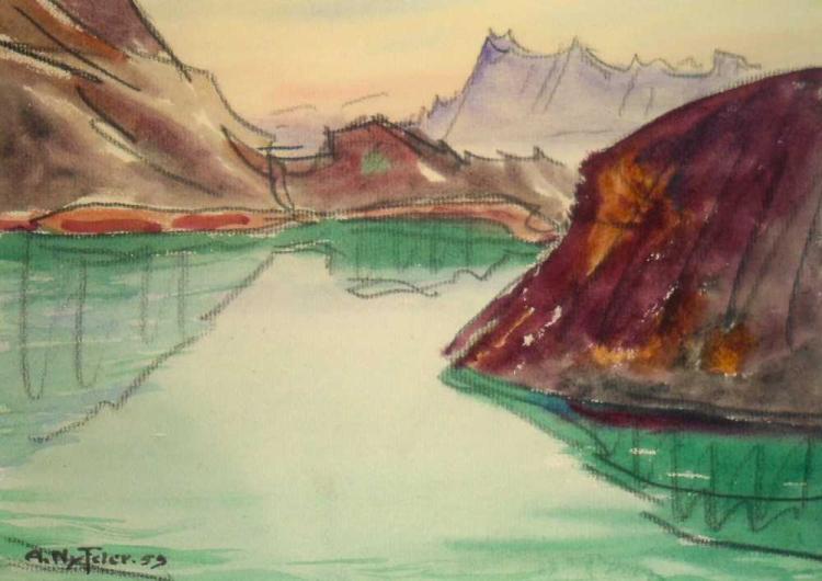 Beim grossen See auf dem Lötschenpass mit  Lötschentaler Breithorn