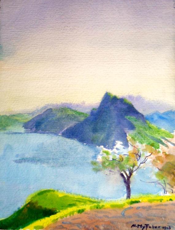 Ausblick vom Monte Bre, Lugano