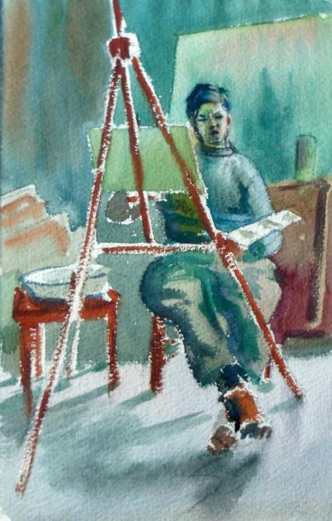 Der Malschüler, Max Gautschi von Reinach