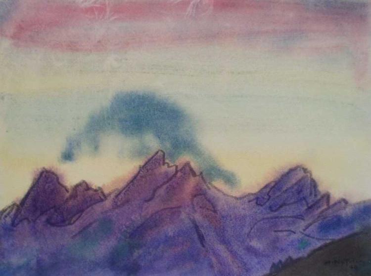 Kalter Abend, nach Sonnenuntergang, Restirothorn und Maijinghorn
