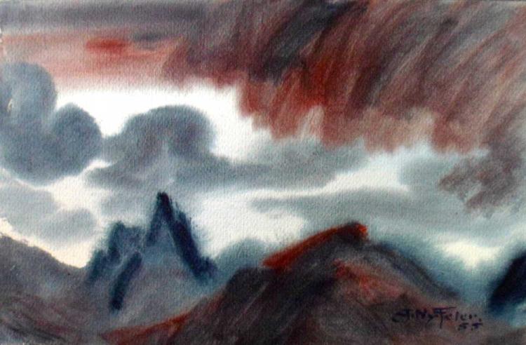 Faldumrothorn, gespenster Wolken