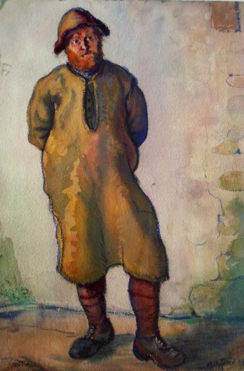 Theodor Bellwald von Ferden im Hirtenhemd